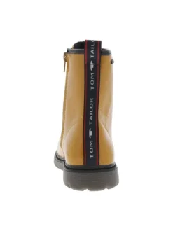 Bottines jaunes vernies fourrées à semelle crantée et frise iconique