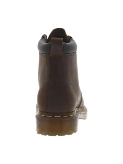 Bottines marron à talon décroché bas et à lacets ronds avec cheville rembourrée