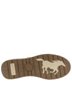 Bottines marron à talon plat et à lacets et zip latéral avec doublure chaude