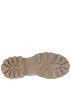 Bottines noires à semelle plateforme compensée à talon décroché moyen et à lacets plats