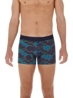 Boxer classique bleu marine imprimé avec une coupe près du corps