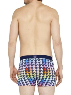 Boxer Classique en coton avec imprimés multicolores et coupe fermée