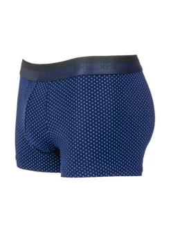 Boxer classique Max marine à imprimé micro motifs coupe fermée