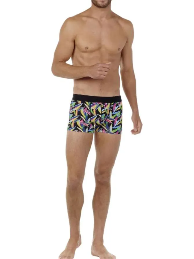 Boxer classique multicolore imprimé avec une coupe près du corps