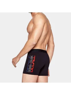 Boxer marine en coton