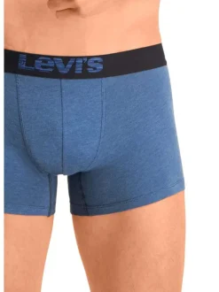 Boxers coton stretch homme bleu marine et bleu, lot de 2