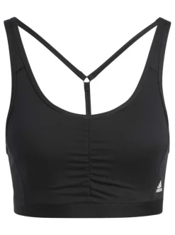 Brassière à bretelles noire col rond