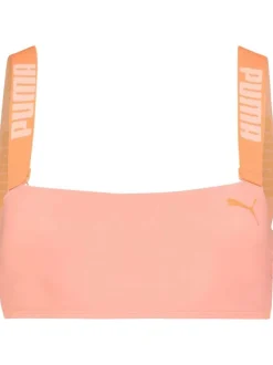 Brassière de bain pêche à bretelles élastiquées et logo iconique