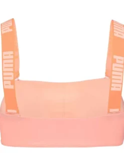 Brassière de bain pêche à bretelles élastiquées et logo iconique