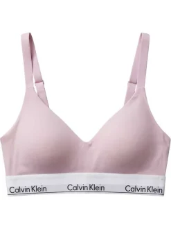 Brassière rose sans armature pourvue d'un large élastique sous poitrine