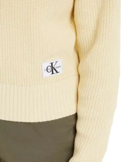 Cardigan en coton en transition écru avec une coupe relaxed et un col v