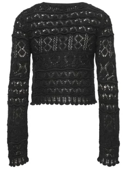 Cardigan noir uni pourvu d'une coupe droite et de manches longues