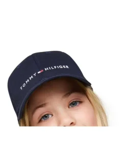 Casquette en coton biologique marine unie avec une coupe strapback