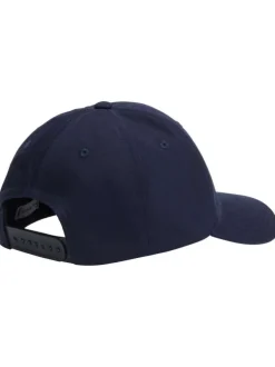 Casquette en coton biologique marine unie avec une coupe strapback