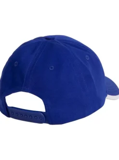 Casquette en coton bleue unie avec logo de la marque brodé à l'avant