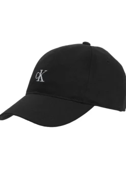 Casquette en coton noire unie coupe strapback avec visière arrondie