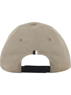 Casquette kaki unie pourvue d'une fermeture à strapback avec logo de la marque