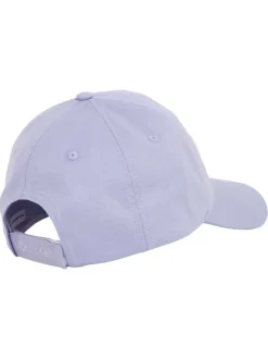 Casquette strapback en coton lavande unie avec le logo à l'avant en grand