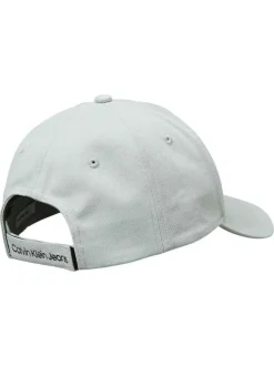 Casquette strapback en coton vert d'eau unie avec le logo brodé à l'avant