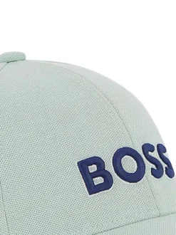 Casquette vert d'eau en maille mesh pourvu du nom de la marque