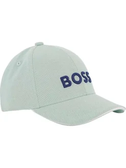Casquette vert d'eau en maille mesh pourvu du nom de la marque