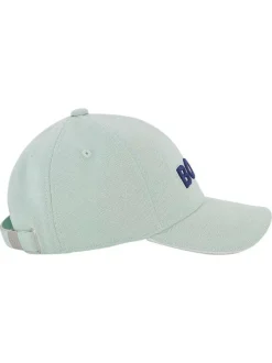 Casquette vert d'eau en maille mesh pourvu du nom de la marque