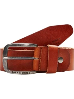 Ceinture camel unie en cuir de buffle