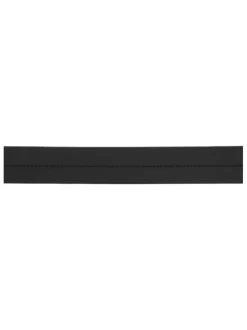 Ceinture en cuir de buffle noire unie avec une boucle métallique