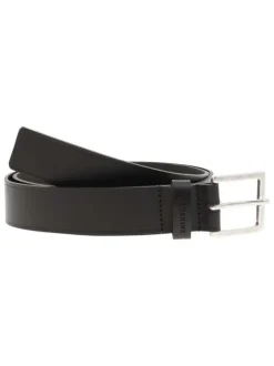 Ceinture en cuir de buffle marron unie Made in France avec boucle à ardillon
