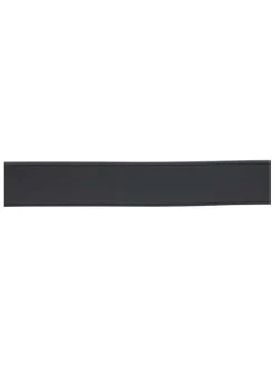 Ceinture en cuir noire unie réversible avec 2 boucles chromées