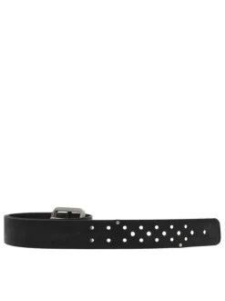 Ceinture noire pour garçon en cuir CHROME