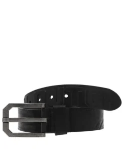 Ceinture noire pour garçon en cuir BULL