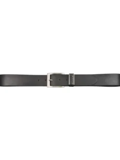 Ceinture noire pour homme avec logo DEVIL