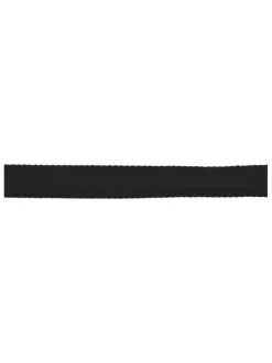 Ceinture noire unie avec nom de la marque sur la boucle de fermeture