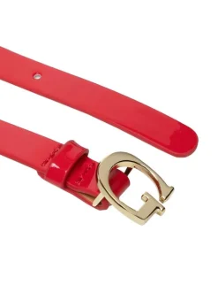 Ceinture rouge vernis avec boucle G