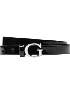 Ceinture vernie noire unie