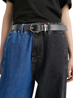 Ceinture ajustable en cuir à tannage végétal à boucle à ardillon ovale