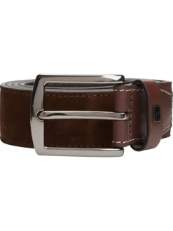 Ceinture brune Denton en cuir effet délavé avec boucle ardillon