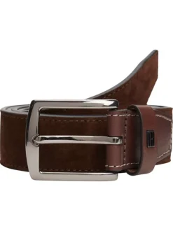 Ceinture brune Denton en cuir effet délavé avec boucle ardillon