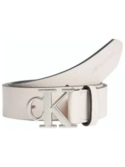 Ceinture écrue en cuir