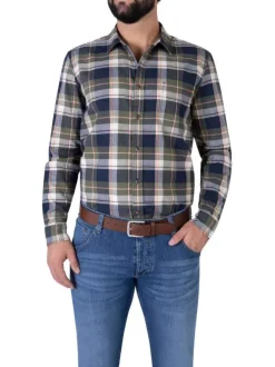 Ceinture en cuir camel unie réglable avec une boucle argentée
