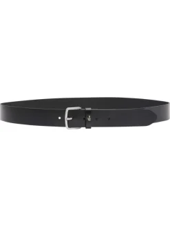 Ceinture en cuir de vache noire pourvue d'une fermeture par boucle ardillon