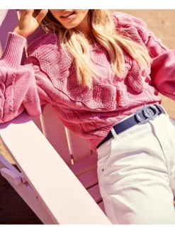 Ceinture marine double boucle unie