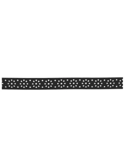 Ceinture noire avec multiples trous et ajourée en forme de rosace