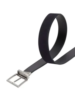 Ceinture noire réversible Hudson en cuir avec boucle ardillon