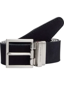 Ceinture noire réversible Hudson en cuir avec boucle ardillon
