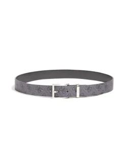 Ceinture noir logotypée de monogramme 4G aspect cuir grainé