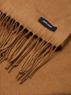Écharpe moutarde unie Solid Woven Scarf avec franges