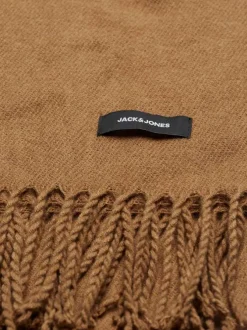 Écharpe moutarde unie Solid Woven Scarf avec franges