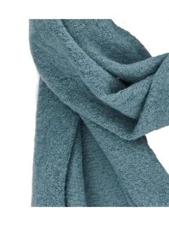 Écharpe bleue unie asymétrique moelleuse et douce